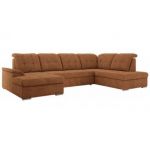 Narożnik MADRITO U - strona prawa - pomarańczowy, struktura