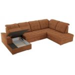 Narożnik MADRITO U - strona prawa - pomarańczowy, struktura