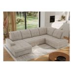 Narożnik MADRITO U - strona prawa - beżowy, struktura