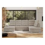 Narożnik MADRITO U - strona prawa - beżowy, struktura