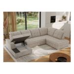 Narożnik MADRITO U - strona prawa - beżowy, struktura