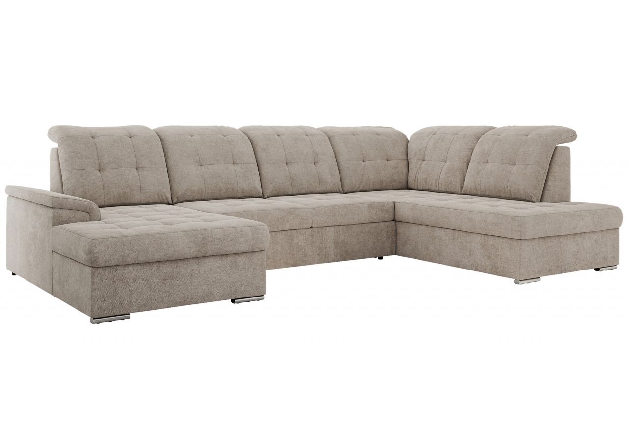 Narożnik MADRITO U - strona prawa - beżowy, struktura