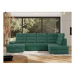 Narożnik MADRITO U - strona prawa - zielony, struktura