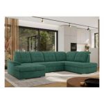 Narożnik MADRITO U - strona prawa - zielony, struktura