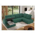 Narożnik MADRITO U - strona prawa - zielony, struktura