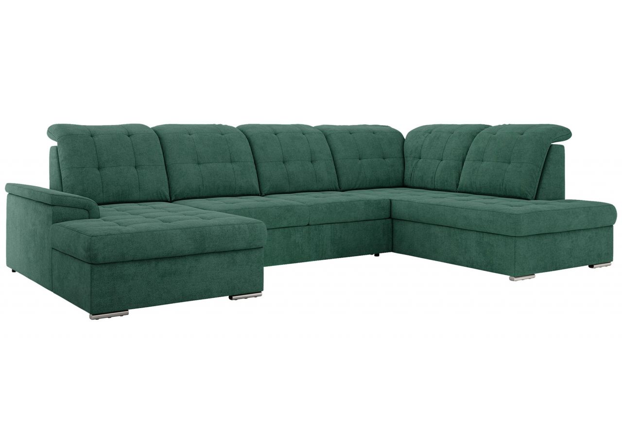 Narożnik MADRITO U - strona prawa - zielony, struktura