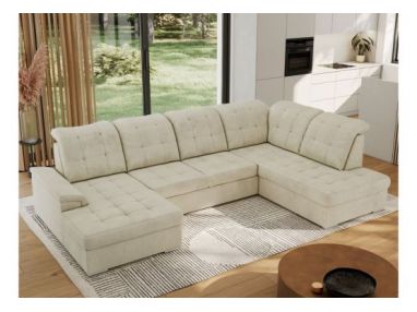 Narożnik MADRITO U - strona prawa - beżowy, welwet