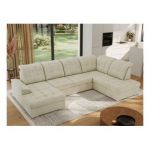 Narożnik MADRITO U - strona prawa - beżowy, welwet