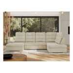 Narożnik MADRITO U - strona prawa - beżowy, welwet