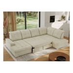 Narożnik MADRITO U - strona prawa - beżowy, welwet