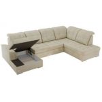 Narożnik MADRITO U - strona prawa - beżowy, welwet