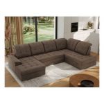 Narożnik MADRITO U - strona prawa - brązowy, welwet