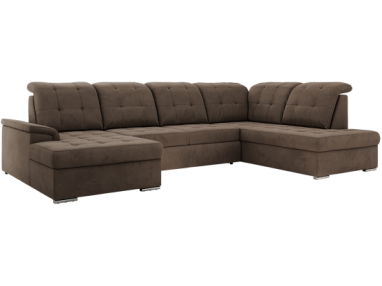 Narożnik MADRITO U - strona prawa - brązowy, welwet