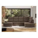 Narożnik MADRITO U - strona prawa - brązowy, welwet