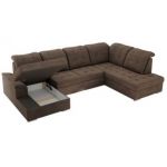 Narożnik MADRITO U - strona prawa - brązowy, welwet