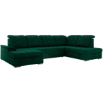 Narożnik MADRITO U - strona prawa - ciemnozielony, welwet