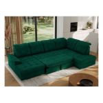 Narożnik MADRITO U - strona prawa - ciemnozielony, welwet