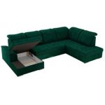 Narożnik MADRITO U - strona prawa - ciemnozielony, welwet