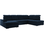 Narożnik MADRITO U - strona prawa - ciemnoniebieski, welwet