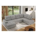 Narożnik MADRITO U - strona prawa - jasnoszary, welwet