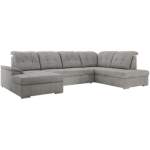 Narożnik MADRITO U - strona prawa - jasnoszary, welwet