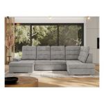 Narożnik MADRITO U - strona prawa - jasnoszary, welwet