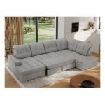 Narożnik MADRITO U - strona prawa - jasnoszary, welwet