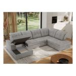 Narożnik MADRITO U - strona prawa - jasnoszary, welwet