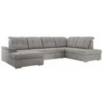 Narożnik MADRITO U - strona prawa - jasnoszary, welwet