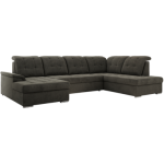 Narożnik MADRITO U - strona prawa - ciemnoszary, welwet