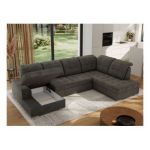 Narożnik MADRITO U - strona prawa - ciemnoszary, welwet