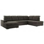 Narożnik MADRITO U - strona prawa - ciemnoszary, welwet