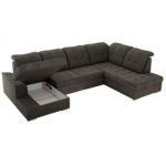 Narożnik MADRITO U - strona prawa - ciemnoszary, welwet