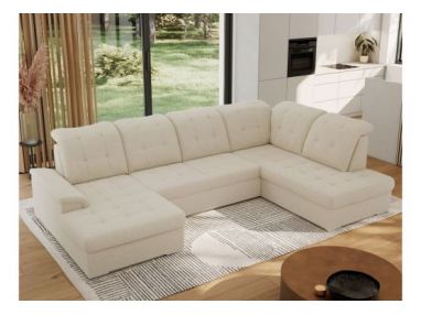 Narożnik MADRITO U - strona prawa - beżowy, boucle