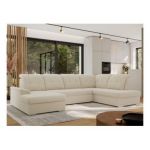 Narożnik MADRITO U - strona prawa - beżowy, boucle