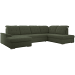 Narożnik MADRITO U - strona prawa - ciemnozielony, boucle