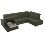 Narożnik MADRITO U - strona prawa - ciemnozielony, boucle