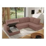 Narożnik MADRITO U - strona prawa - różowy, boucle