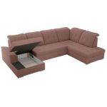 Narożnik MADRITO U - strona prawa - różowy, boucle