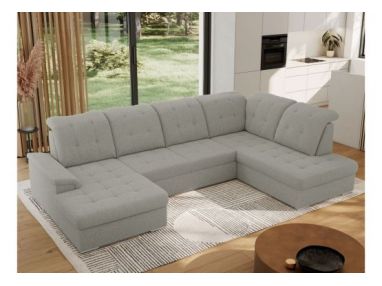 Narożnik MADRITO U - strona prawa - szary, boucle