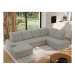 Narożnik MADRITO U - strona prawa - szary, boucle