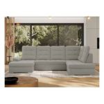 Narożnik MADRITO U - strona prawa - szary, boucle