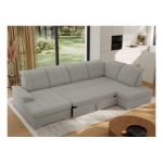 Narożnik MADRITO U - strona prawa - szary, boucle