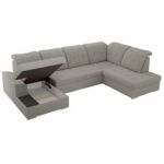 Narożnik MADRITO U - strona prawa - szary, boucle