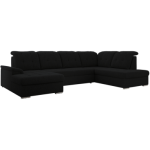 Narożnik MADRITO U - strona prawa - czarny, boucle