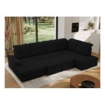 Narożnik MADRITO U - strona prawa - czarny, boucle