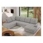 Narożnik MADRITO U - strona lewa - jasnoszary, struktura