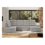 Narożnik MADRITO U - strona lewa - jasnoszary, struktura