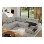 Narożnik MADRITO U - strona lewa - jasnoszary, struktura