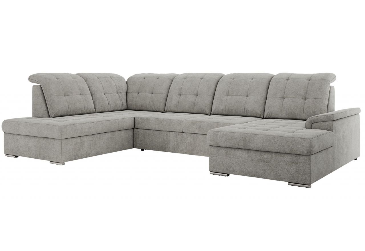 Narożnik MADRITO U - strona lewa - jasnoszary, struktura